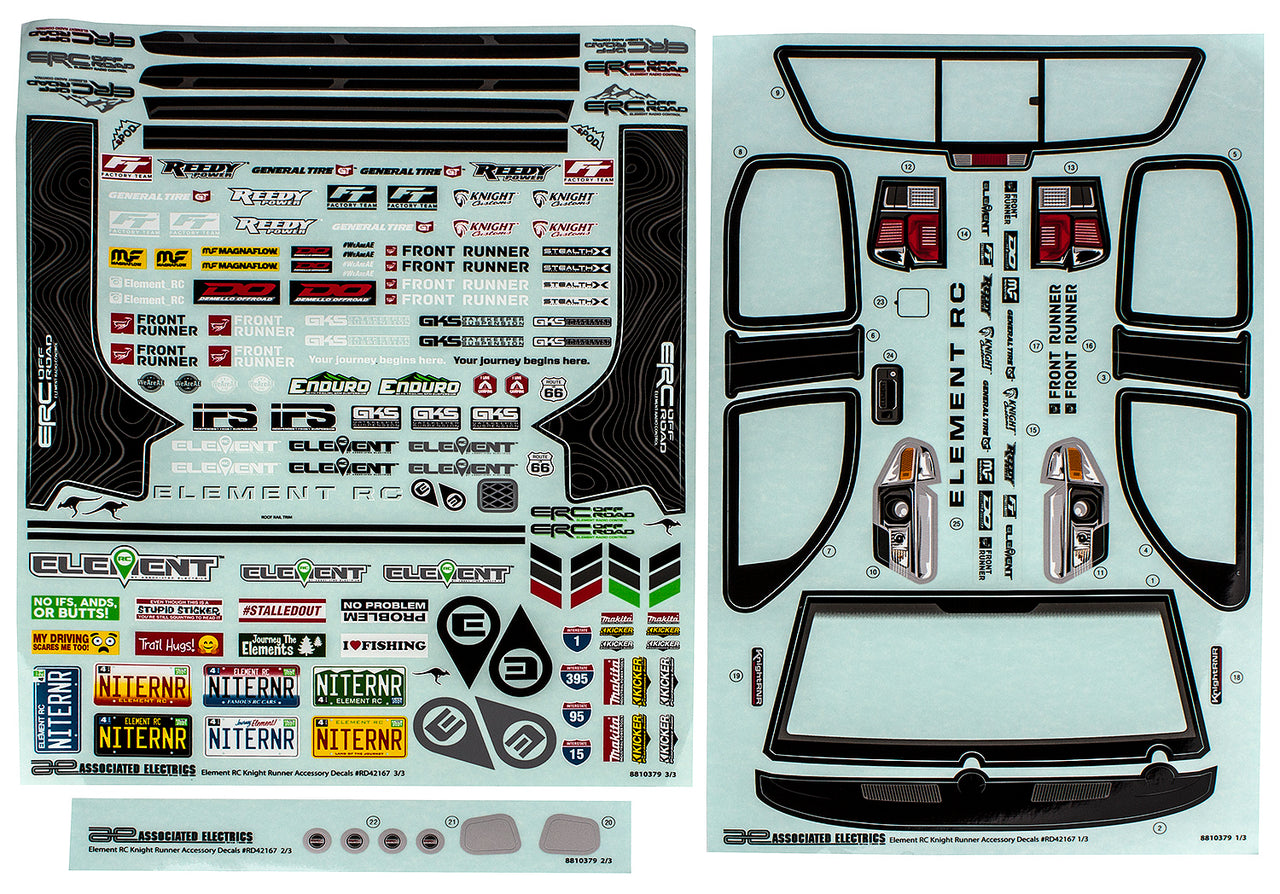 AE42167 - Element RC Knightrunner Decal Sheet