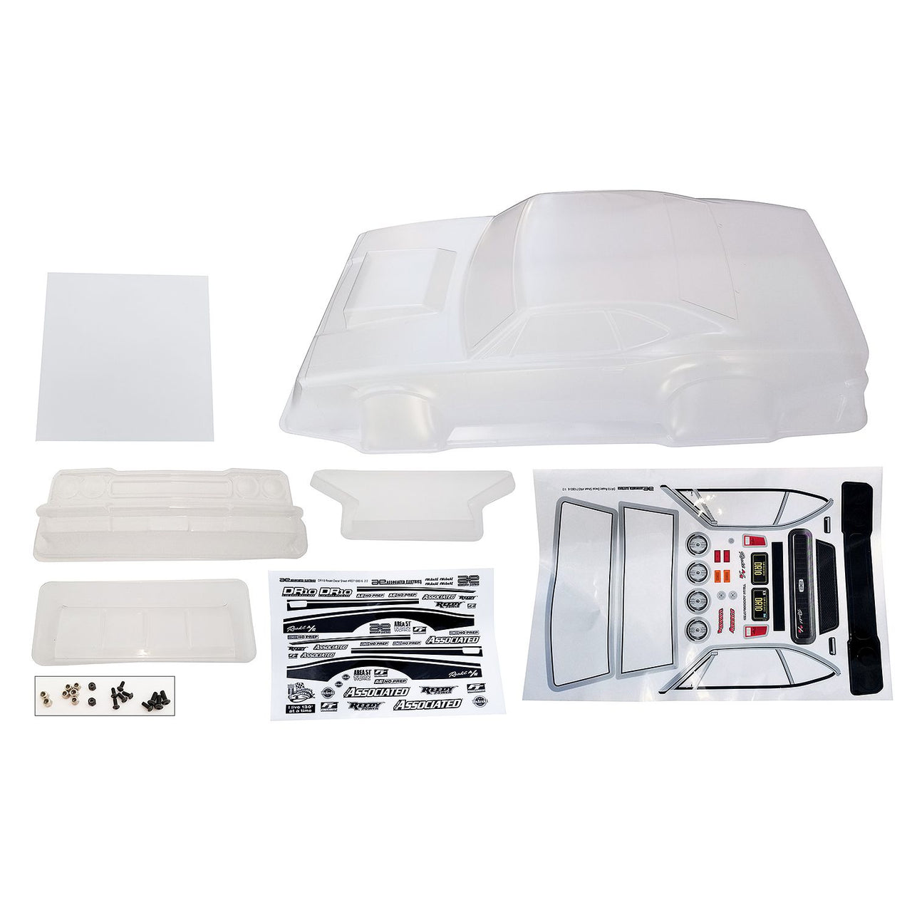 AE71082 - Team Associated DR10 Reakt Drag Body, clear