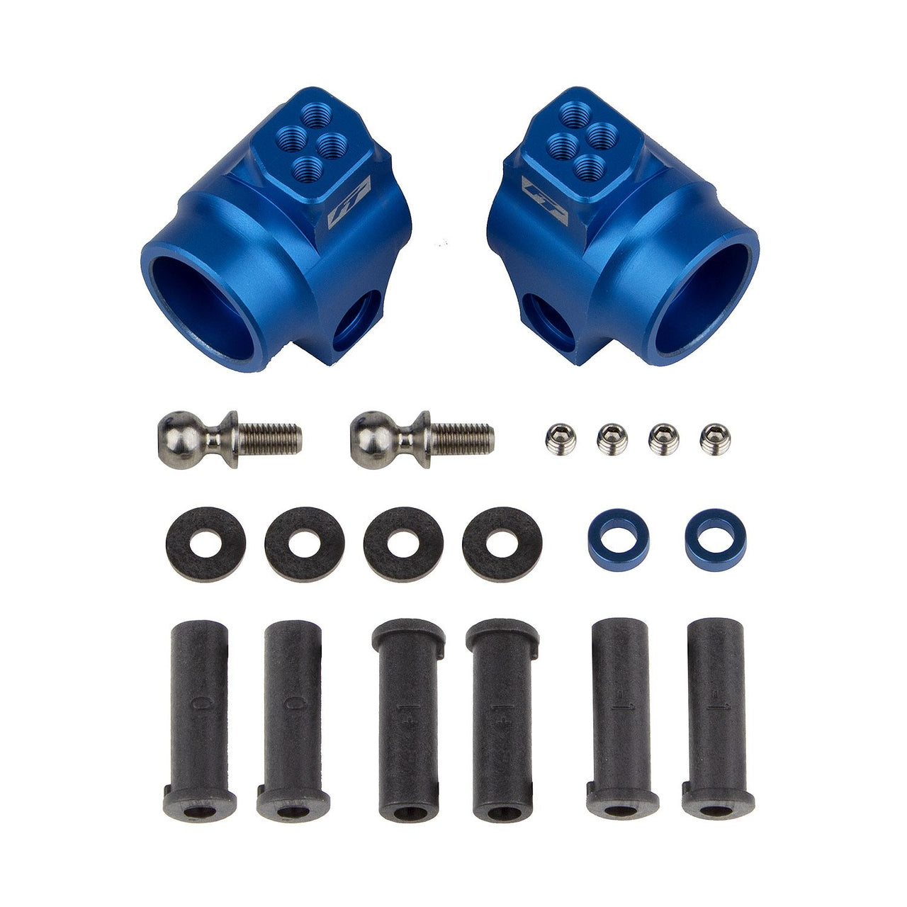 AE72011 - Associated Electrics FT DR10 Rear Hub Set, blue aluminum