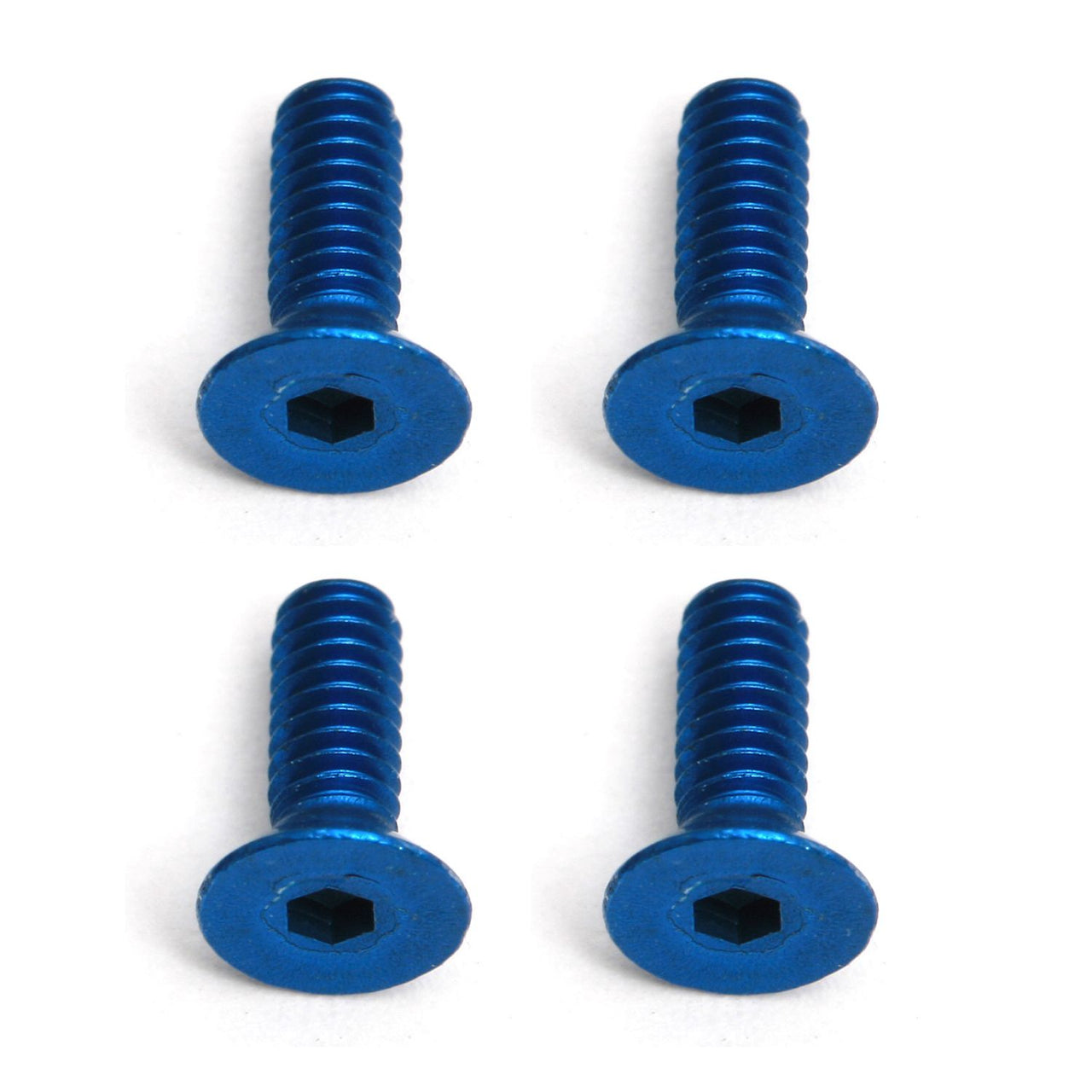 AE8547 - Associated Electrics FT Screws, Blue Aluminum M2x6 mm FHCS