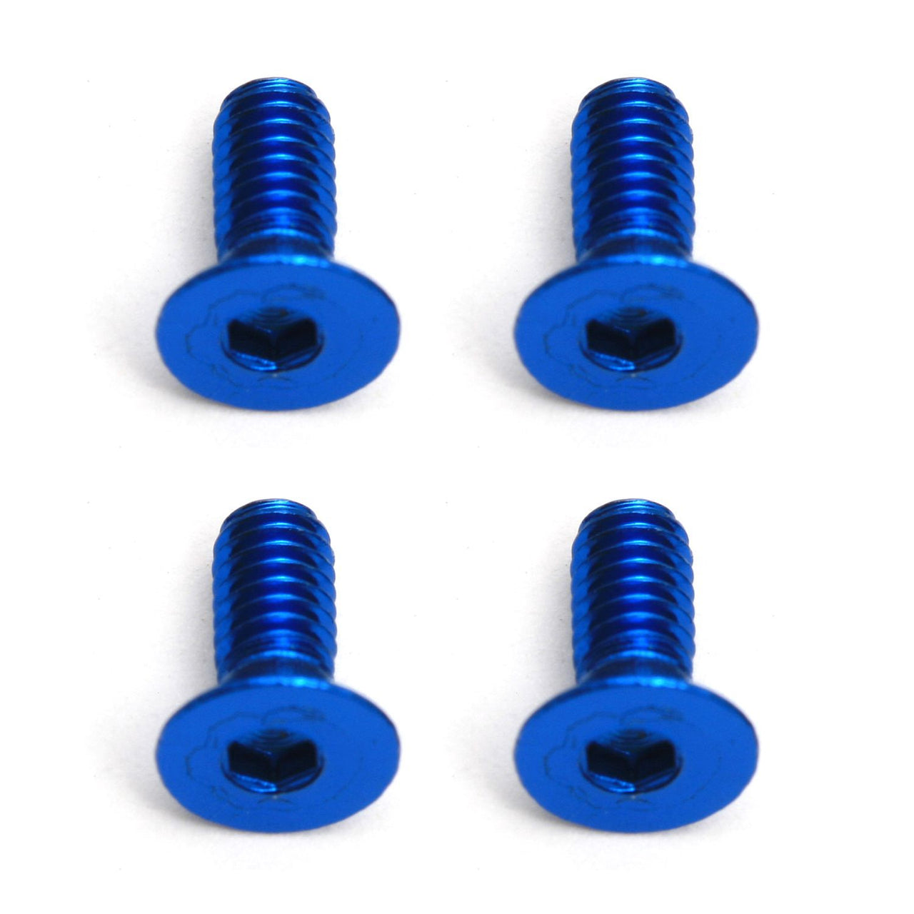 AE8549 - Associated Electrics FT Screws, Blue Aluminum M2.5x6mm FHCS