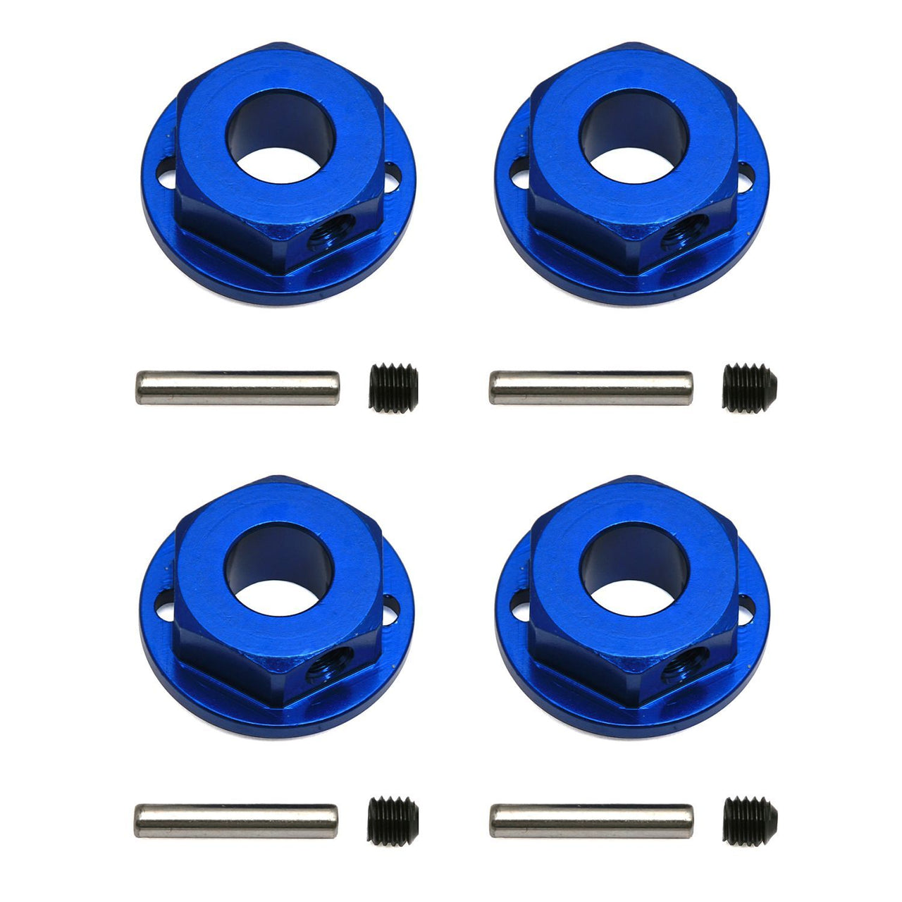 AE91171 - Associated Electrics FT 4x4 Aluminum Wheel Hexes, blue