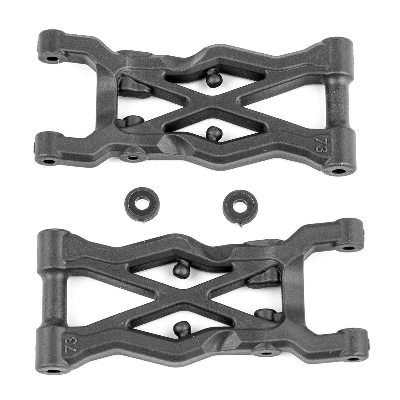 AE91873 - Associated Electrics FT RC10B6.2 Rear Suspension Arms 73mm, carbon fiber