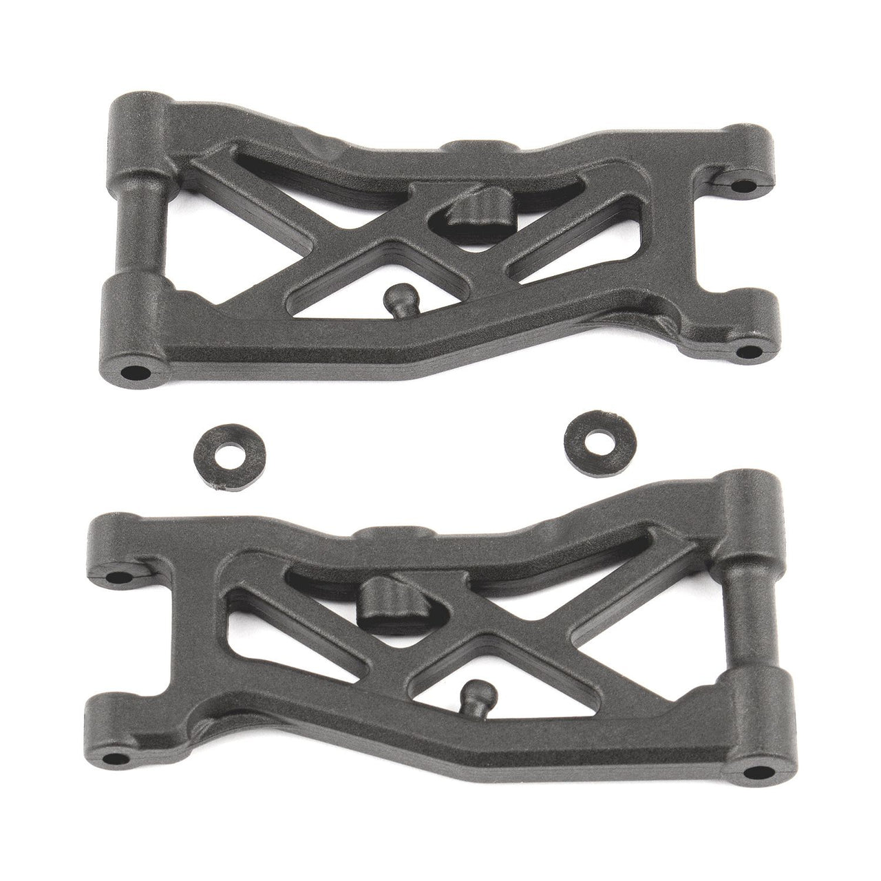 AE92297 - Associated Electrics FT RC10B74 Front Suspension Arms, carbon fiber