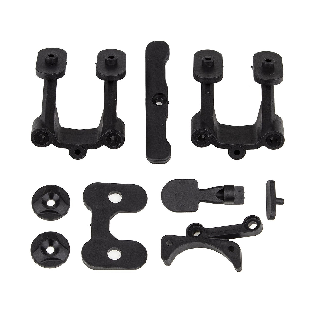 AE92312 - Team Associated RC10B74.2 Rear Body Mount, Wing Mounts, Bumper, Fan Mount
