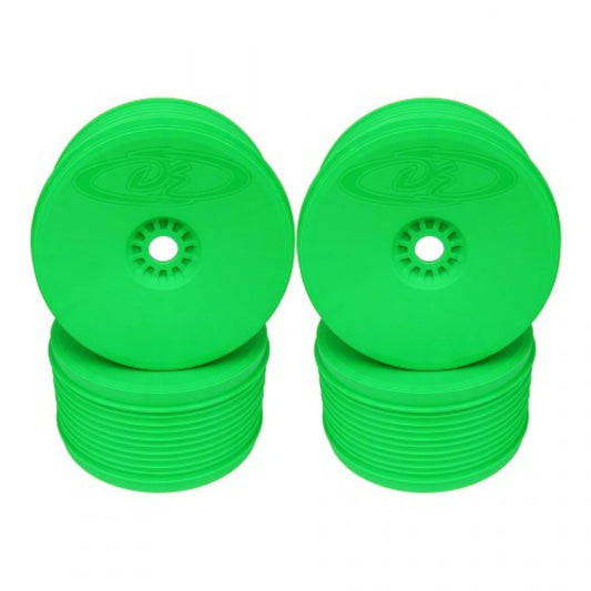 DER-PT4-8G - DE Racing Speedline Plus Truggy Wheels for 1/8 Truggy / GREEN / 4pcs