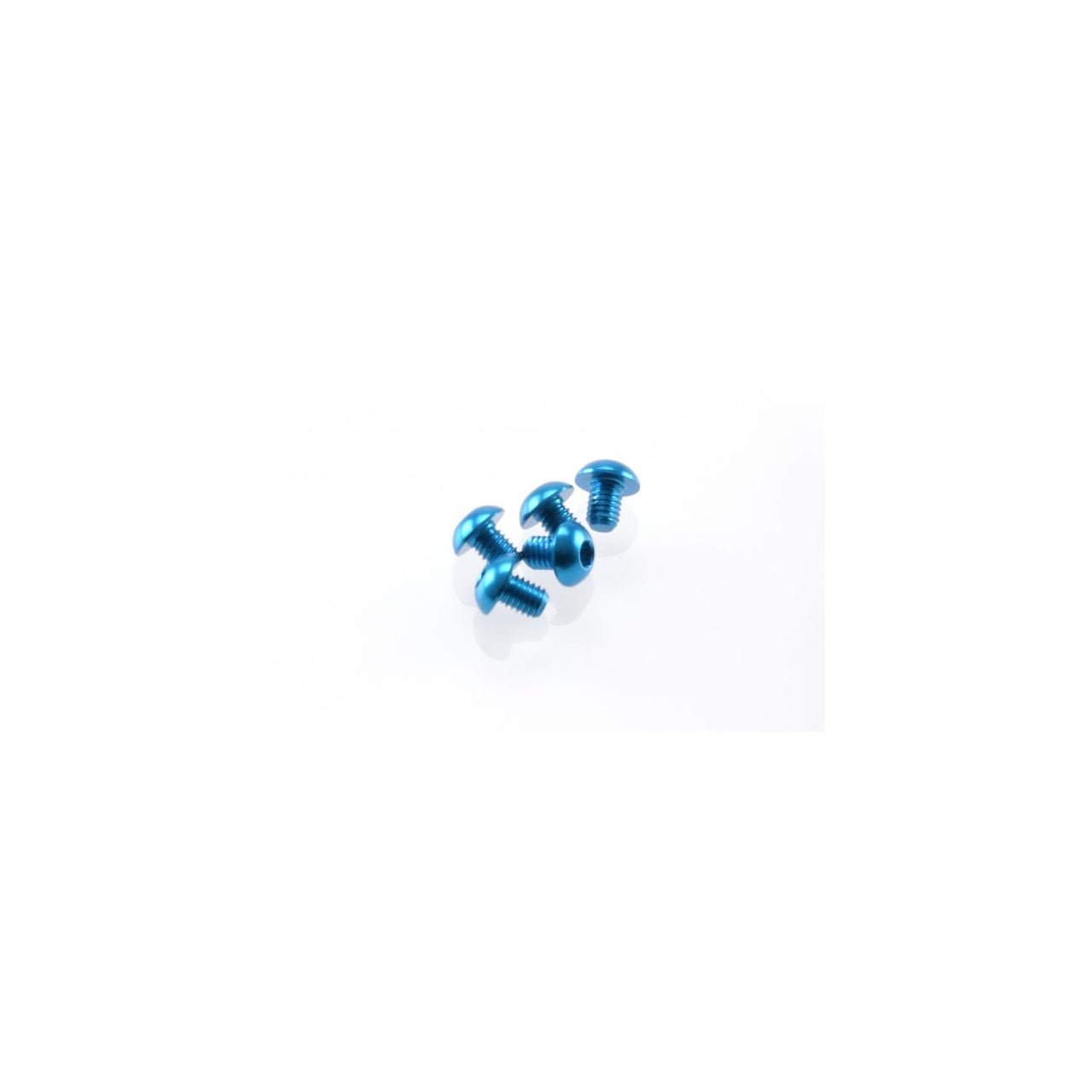 HS-48135 - Hiro Seiko Alloy Hex Socket Button Head Screw M3x4mm [T-Blue] (5pcs)