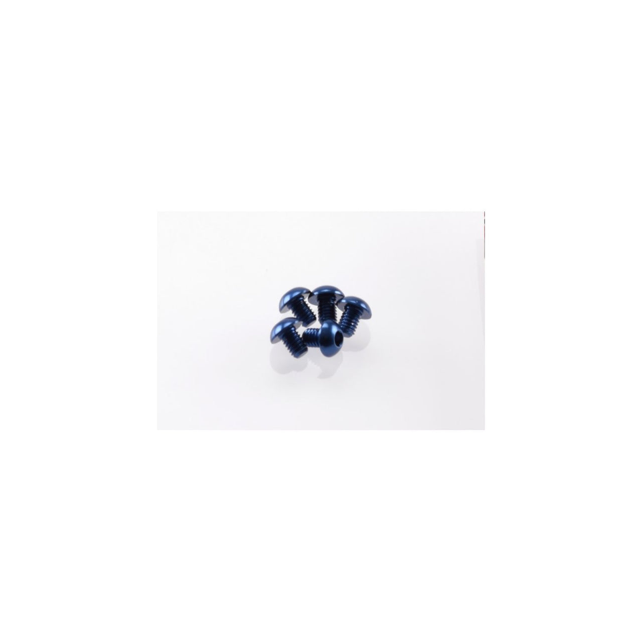 HS-48136 - Hiro Seiko Alloy Hex Socket Button Head Screw M3x4mm [Y-Blue] (5pcs)