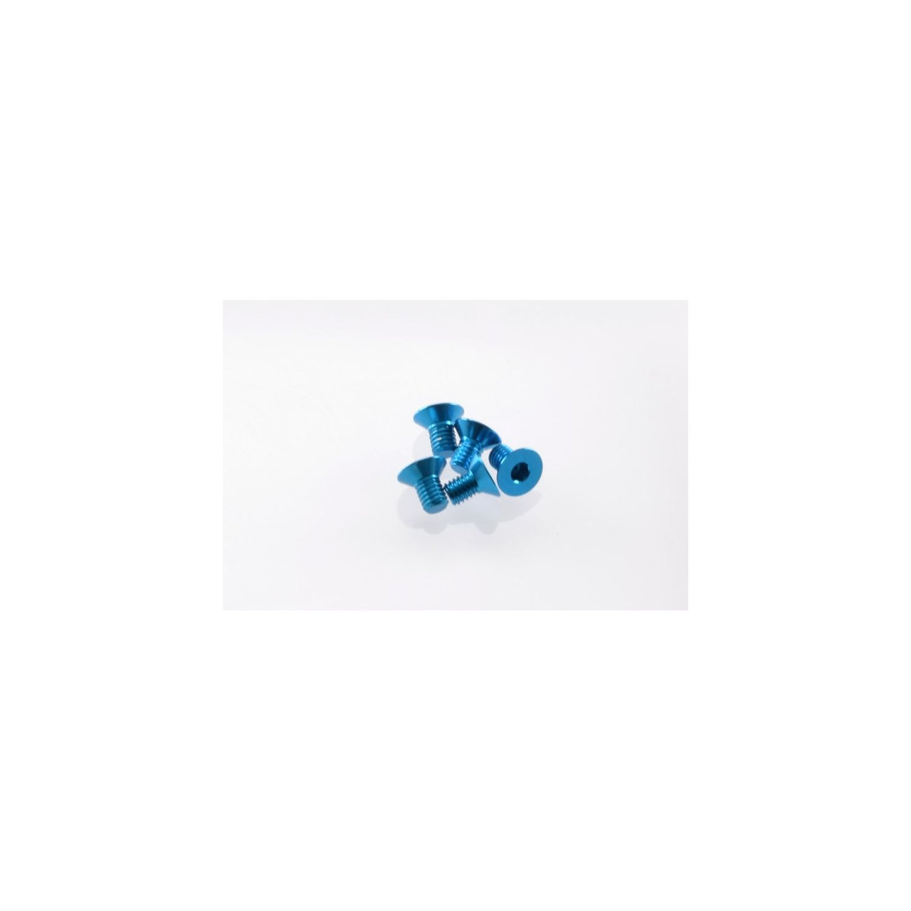 HS-48143 - Hiro Seiko Alloy Hex Socket Flat Head Screw M3x5mm [T-Blue] (5pcs)