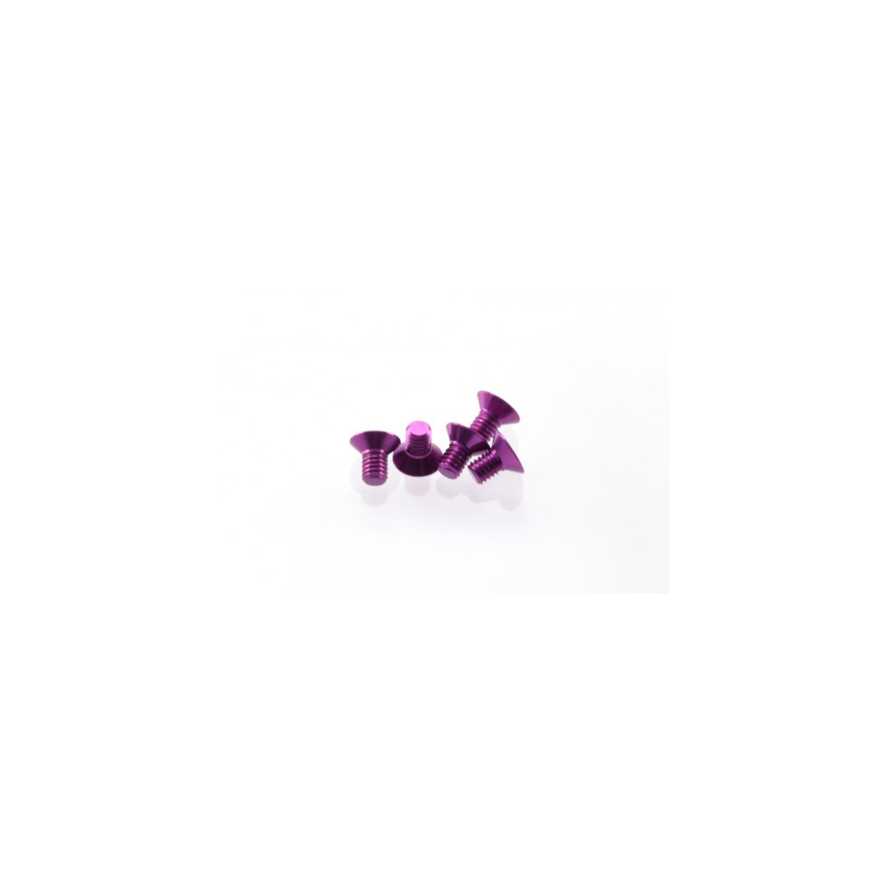 HS-48146 - Hiro Seiko Alloy Hex Socket Flat Head Screw M3x5mm [Purple] (5pcs)