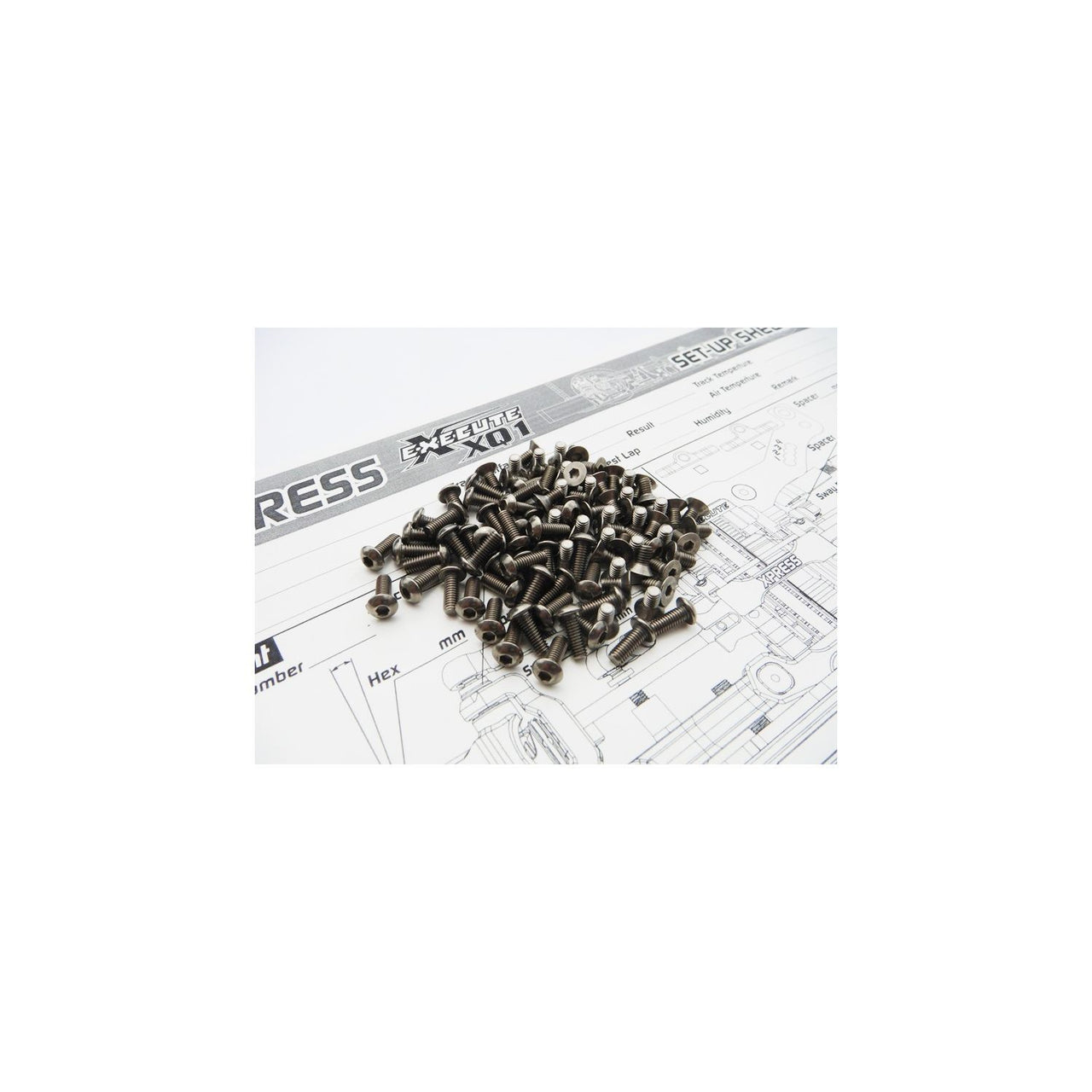 HS-48186 - Hiro Seiko XQ1 Titanium Hex Socket Screw Set (106pcs)