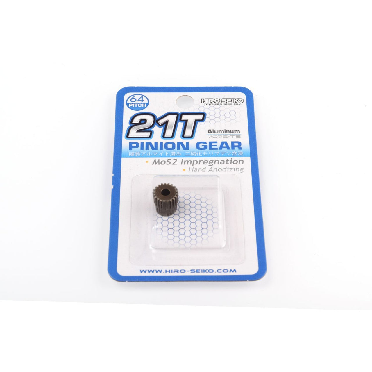 HS-48265 - Hiro Seiko Hard Coated Aluminum Pinion Gear (MoS2) DP64-21T