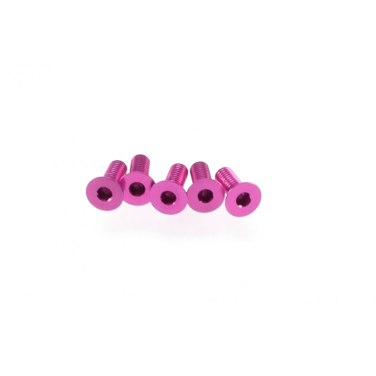 HS-48356 - Hiro Seiko Alloy Hex Socket Flat Head Screw M3x8mm [Pink] (5pcs)