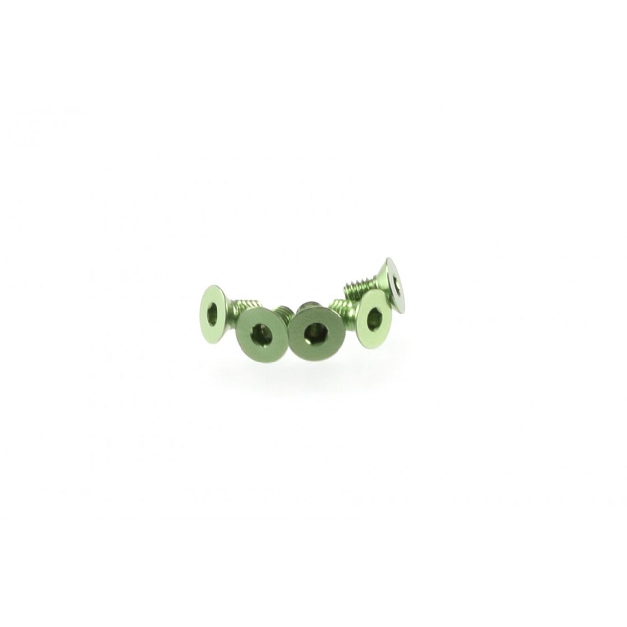 HS-48365 - Hiro Seiko Alloy Hex Socket Flat Head Screw M3x5mm [Green] (5pcs)