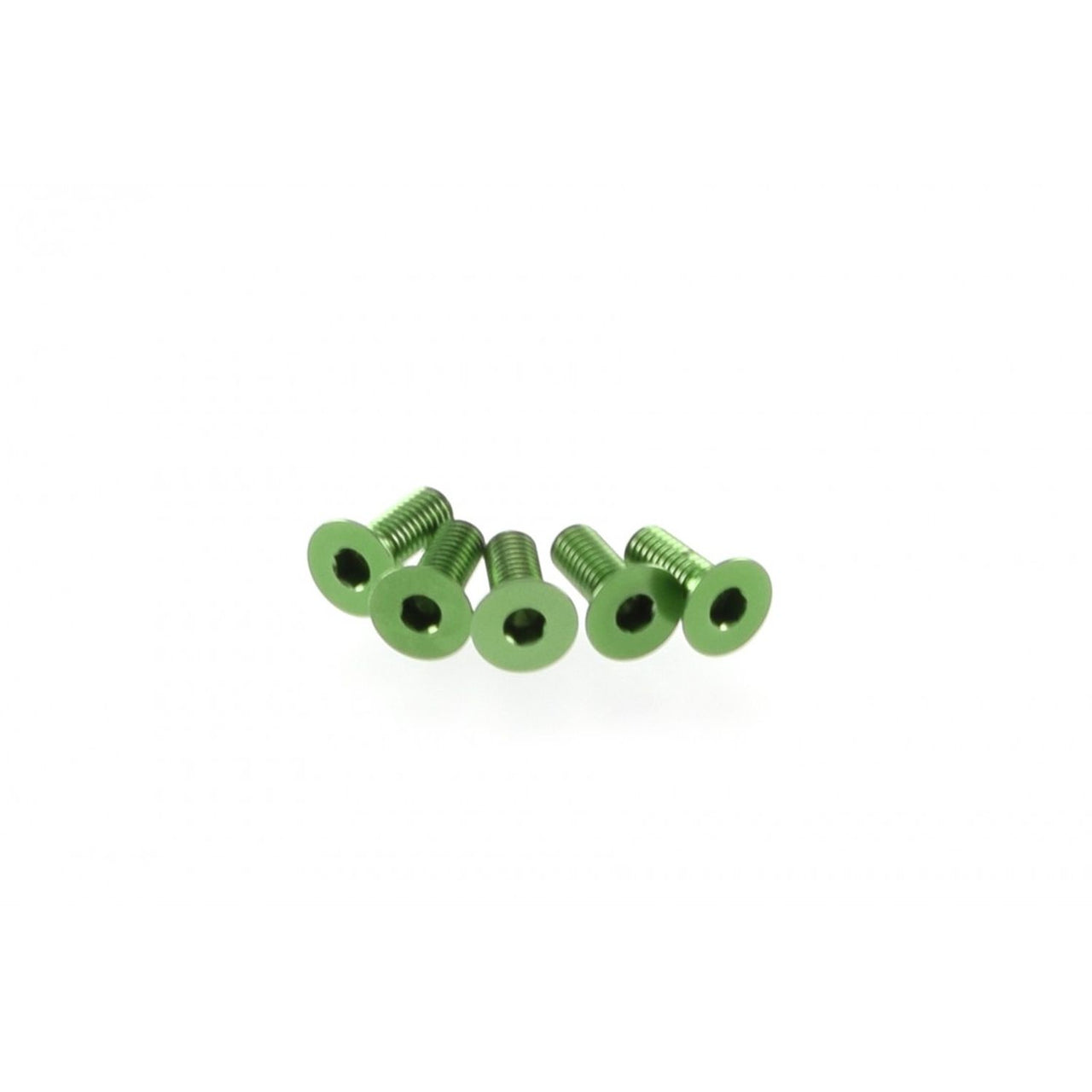 HS-48367 - Hiro Seiko Alloy Hex Socket Flat Head Screw M3x8mm [Green] (5pcs)