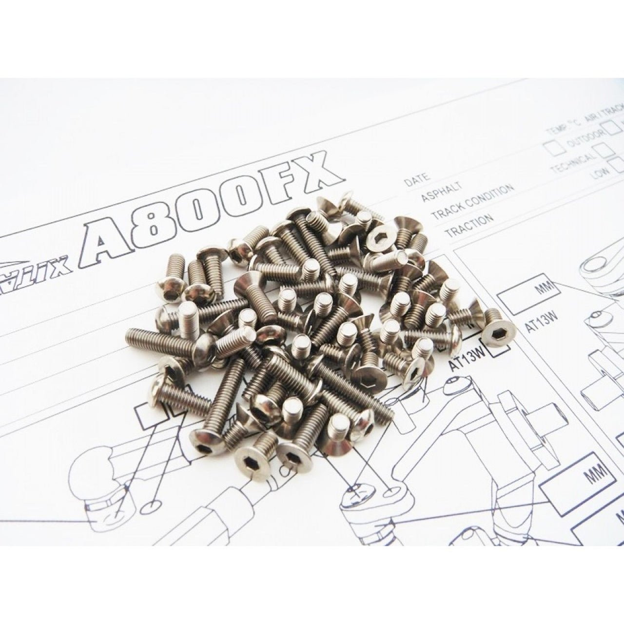 HS-48607 - Hiro Seiko A800FX Titanium Hex Socket Screw Set