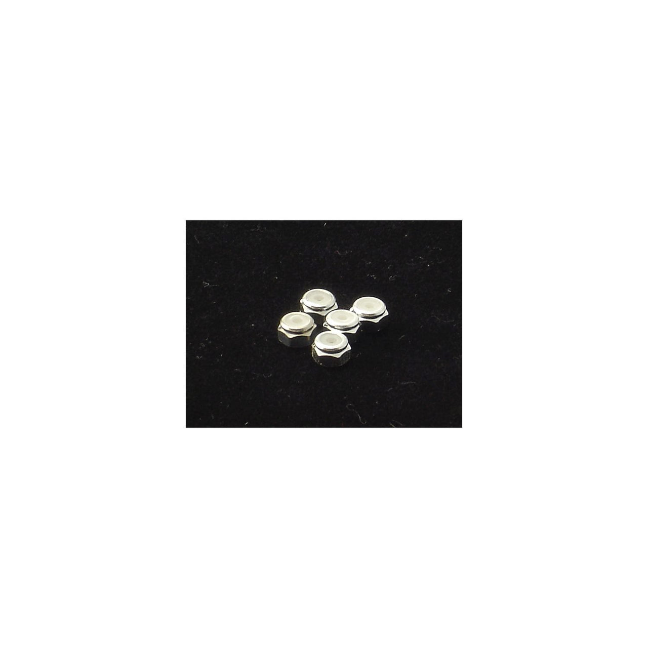 HS-69212 - Hiro Seiko 2mm Alloy Nylon Nut [Silver] (5pcs)