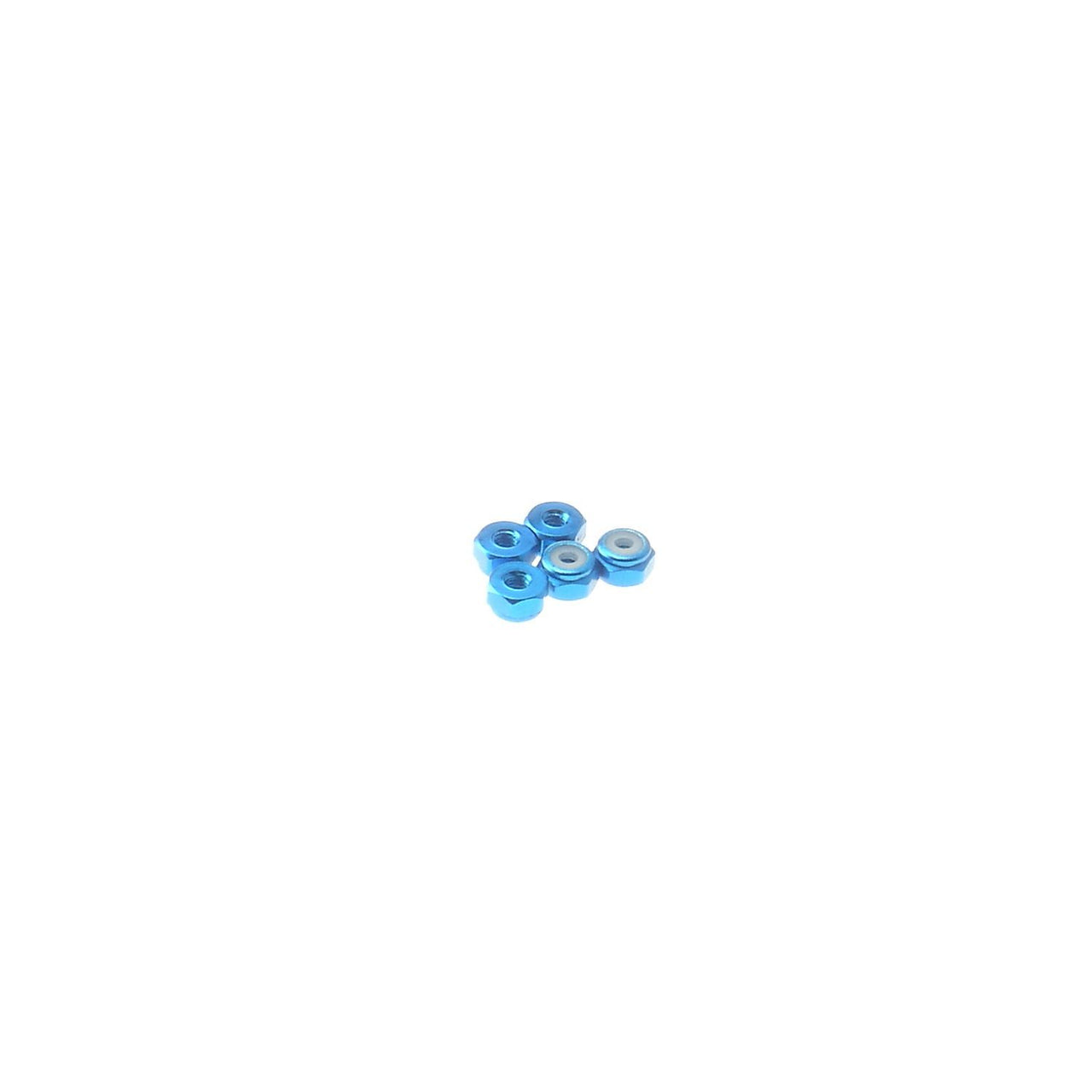 HS-69213 - Hiro Seiko 2mm Alloy Nylon Nut [T-Blue] (5pcs)