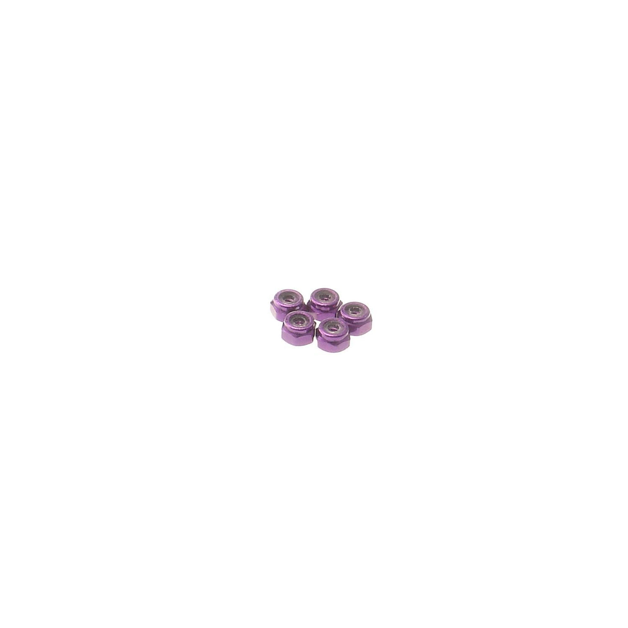 HS-69215 - Hiro Seiko 2mm Alloy Nylon Nut [Pruple] (5pcs)