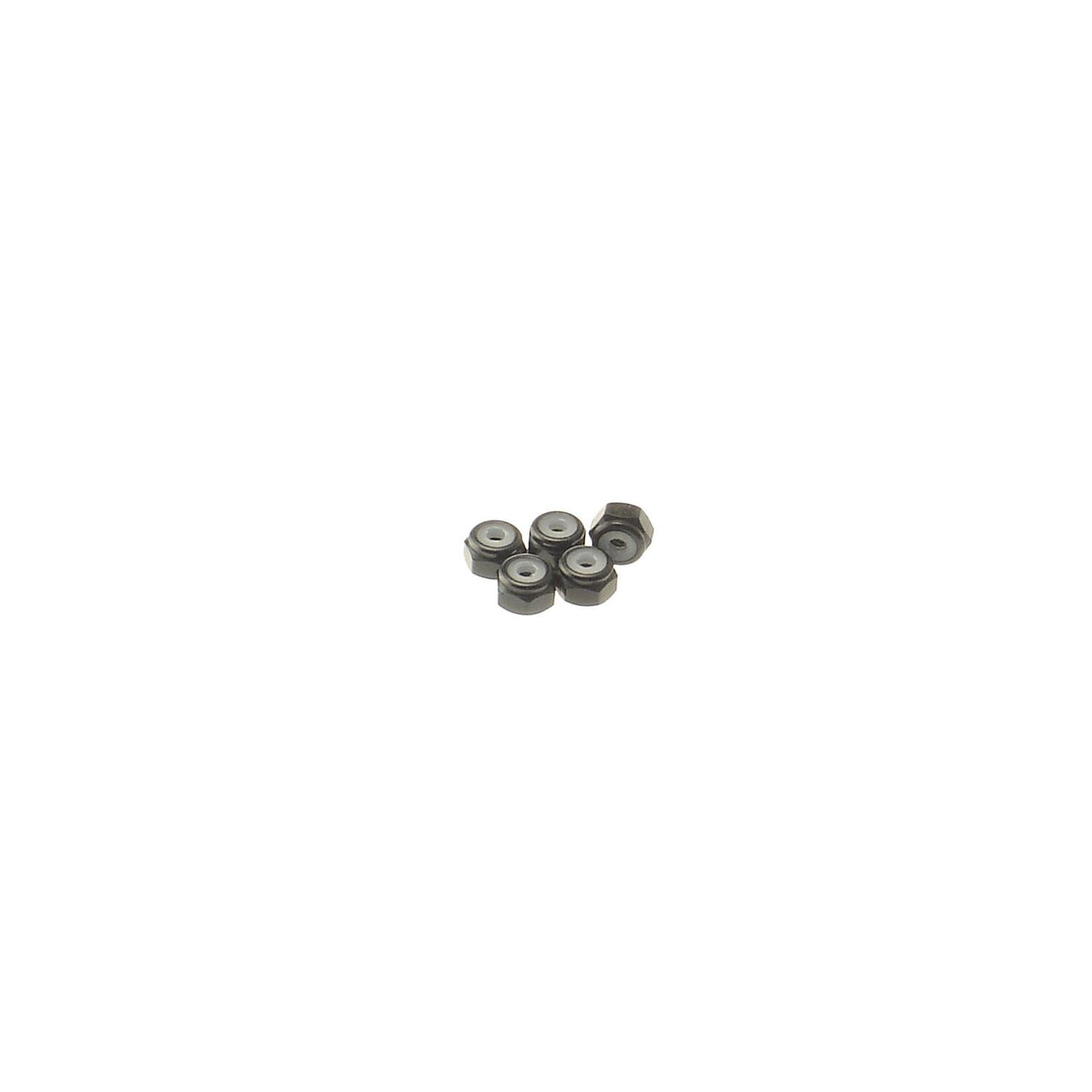 HS-69217 - Hiro Seiko 2mm Alloy Nylon Nut [Black] (5pcs)