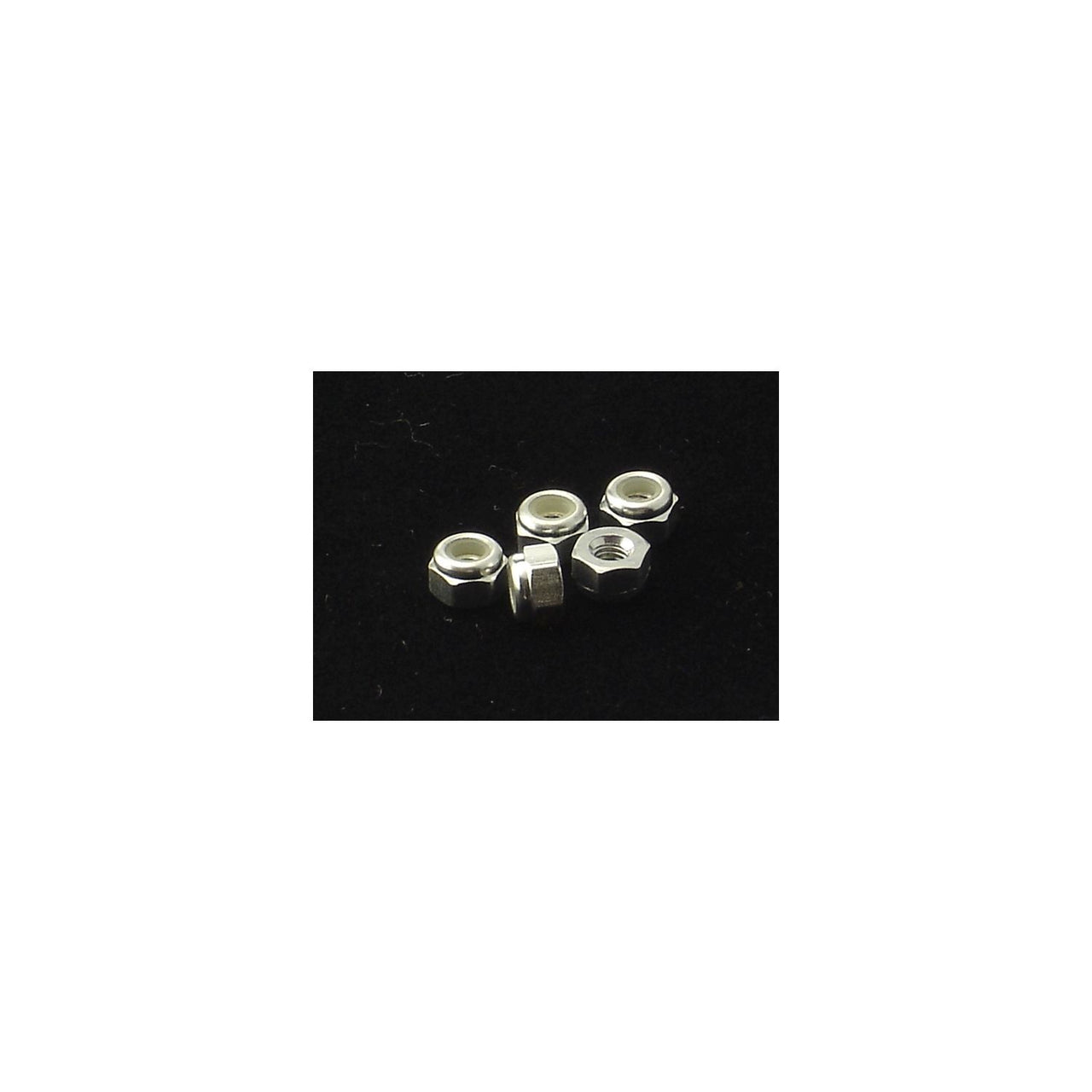 HS-69218 - Hiro Seiko 3mm Alloy Nylon Nut [Silver] (5pcs)