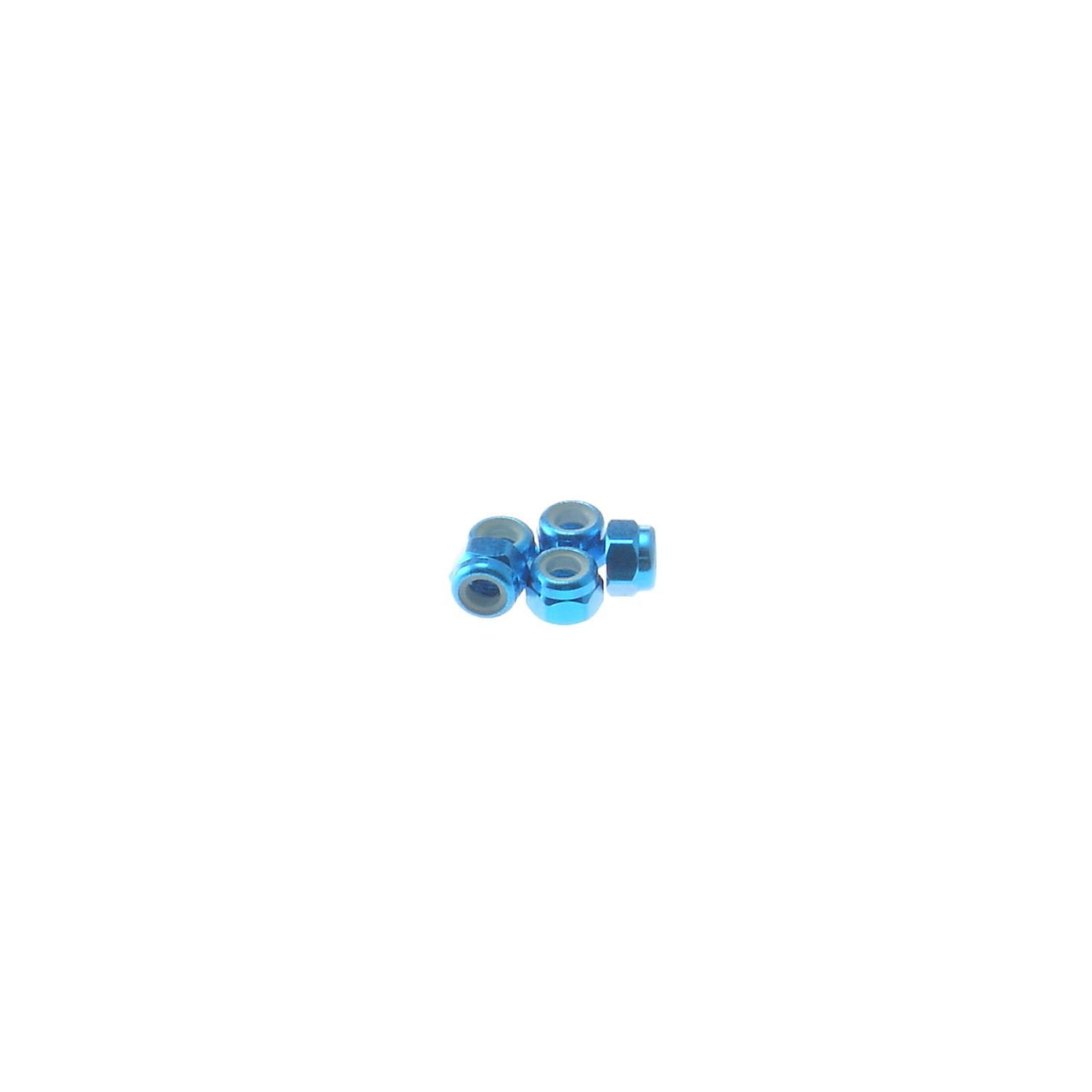 HS-69219 - Hiro Seiko 3mm Alloy Nylon Nut [T-Blue] (5pcs)