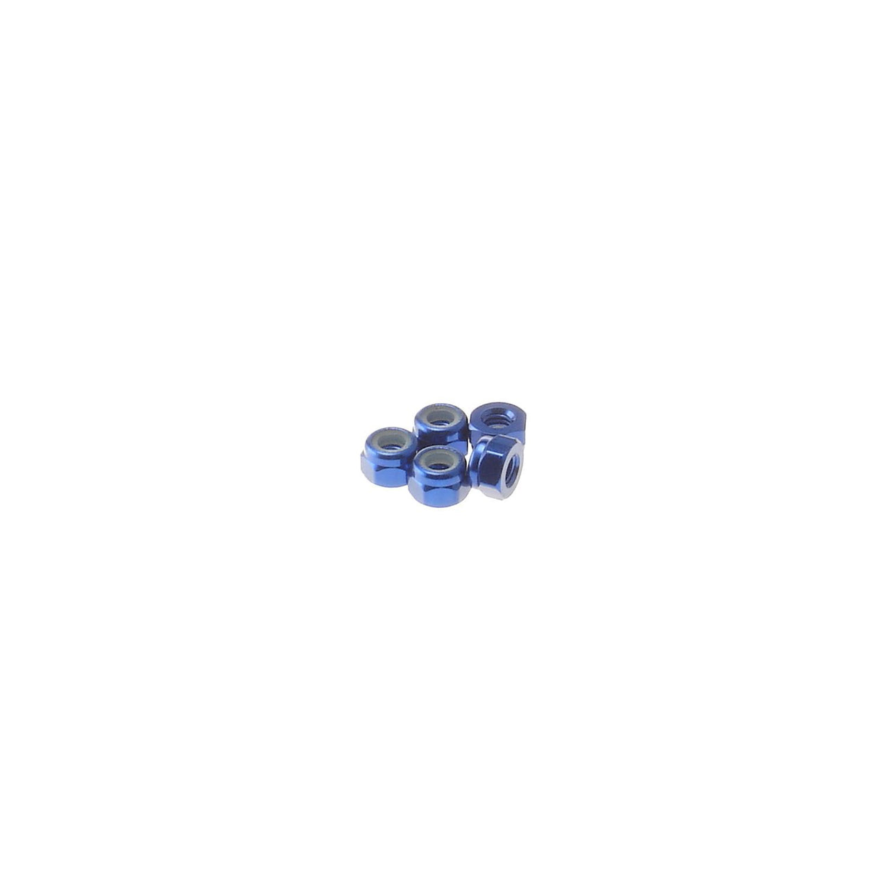 HS-69220 - Hiro Seiko 3mm Alloy Nylon Nut [Y-Blue] (5pcs)