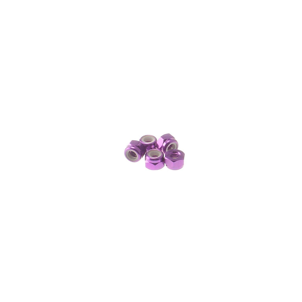 HS-69221 - Hiro Seiko 3mm Alloy Nylon Nut [Purple] (5pcs)