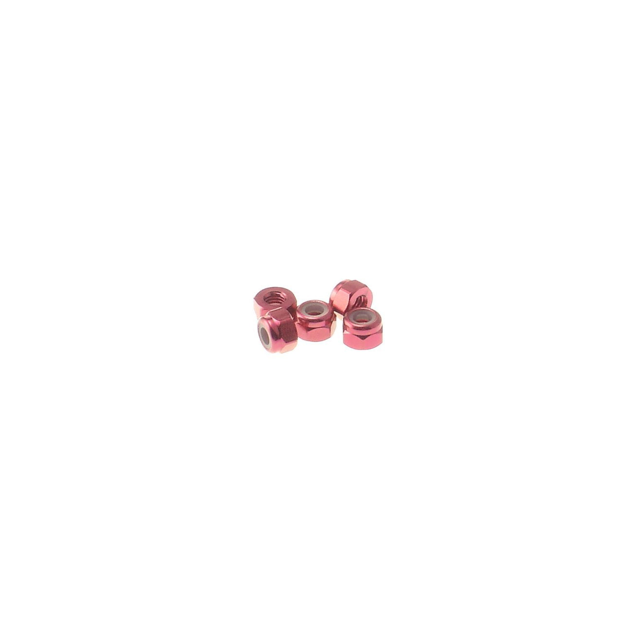 HS-69222 - Hiro Seiko 3mm Alloy Nylon Nut [Red] (5pcs)