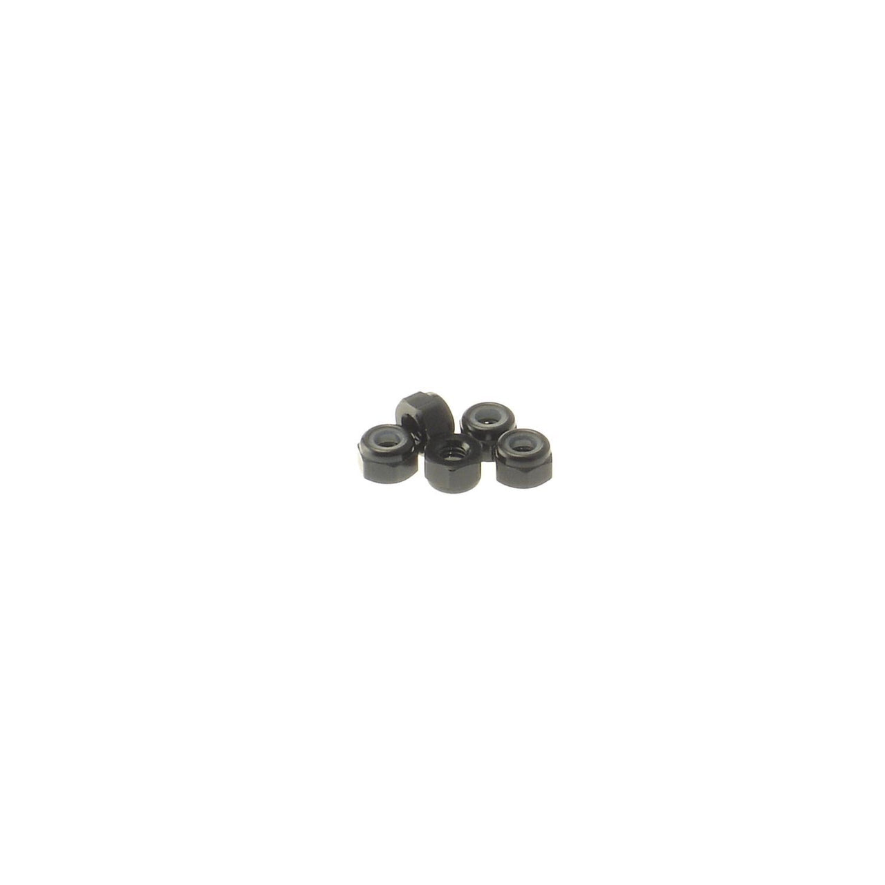HS-69223 - Hiro Seiko 3mm Alloy Nylon Nut [Black] (5pcs)