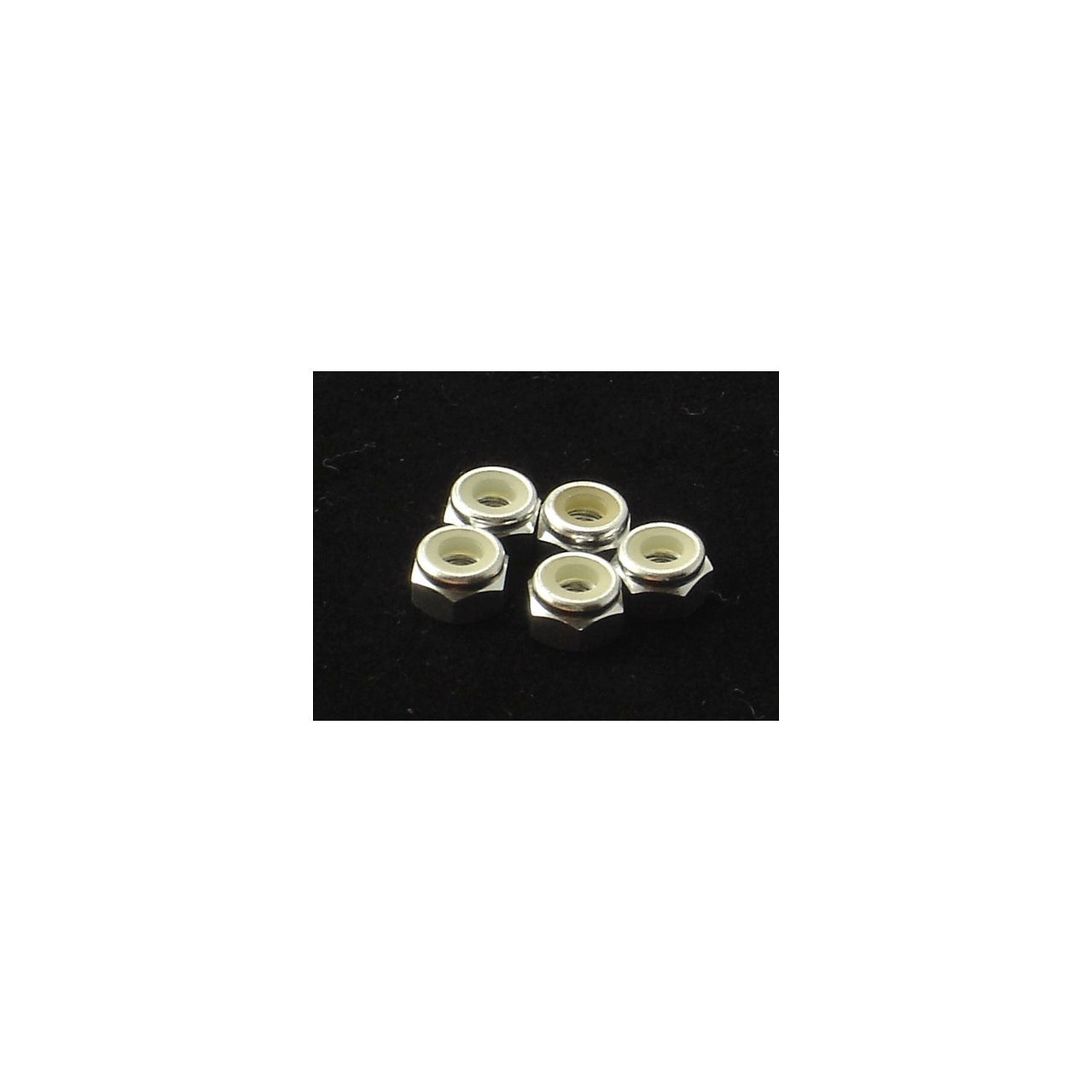 HS-69224 - Hiro Seiko 4mm Alloy Nylon Nut [Silver] (5pcs)