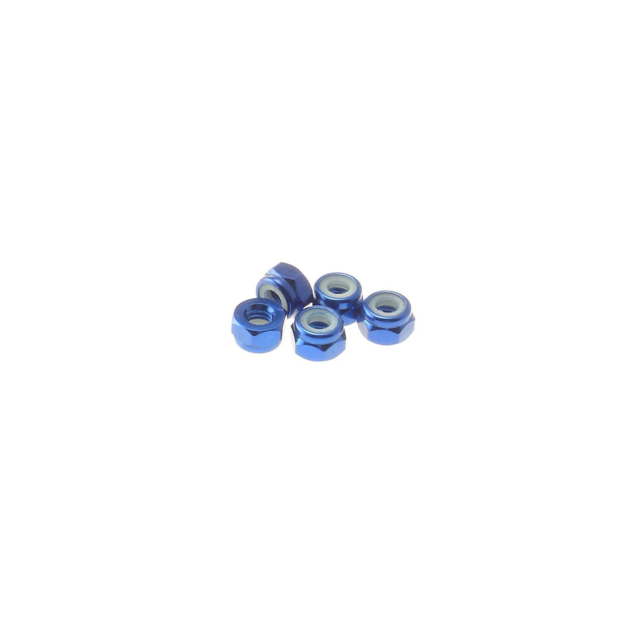 HS-69226 - Hiro Seiko 4mm Alloy Nylon Nut [Y-Blue] (5pcs)