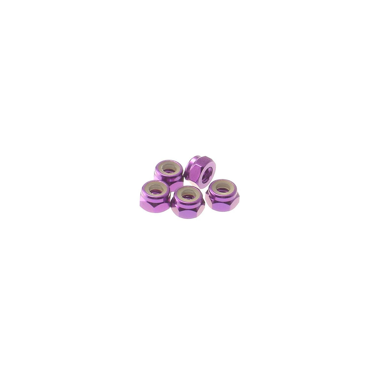 HS-69227 - Hiro Seiko 4mm Alloy Nylon Nut [Purple] (5pcs)