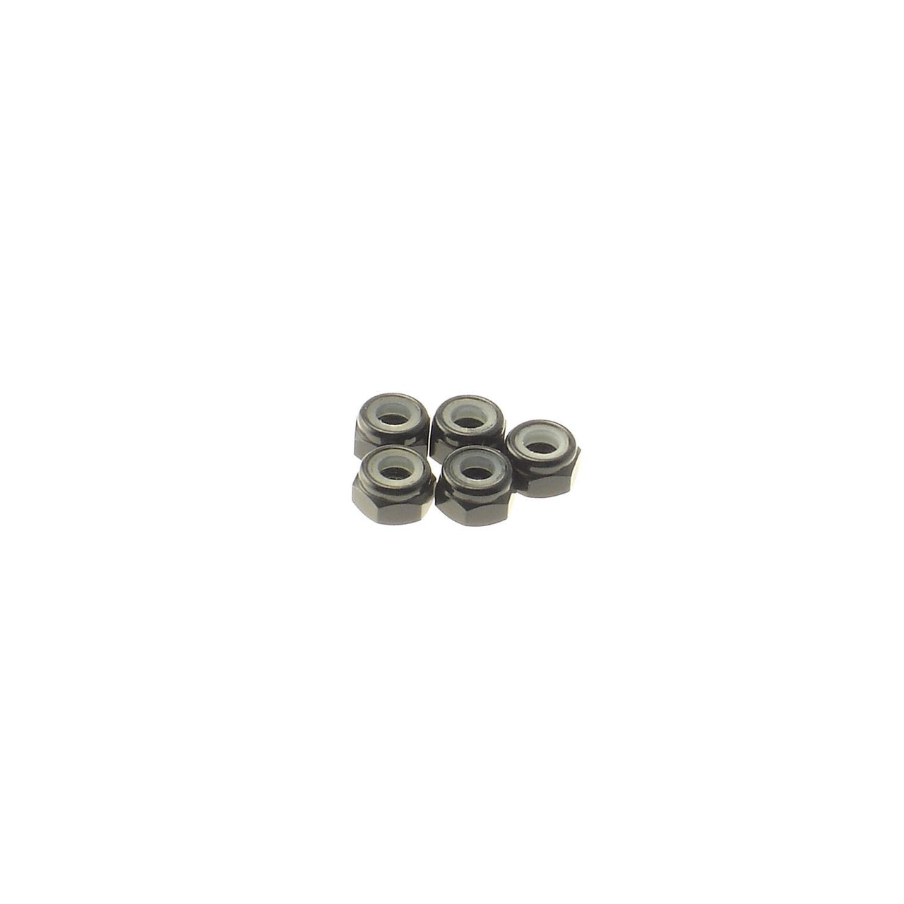 HS-69229 - Hiro Seiko 4mm Alloy Nylon Nut [Black] (5pcs)