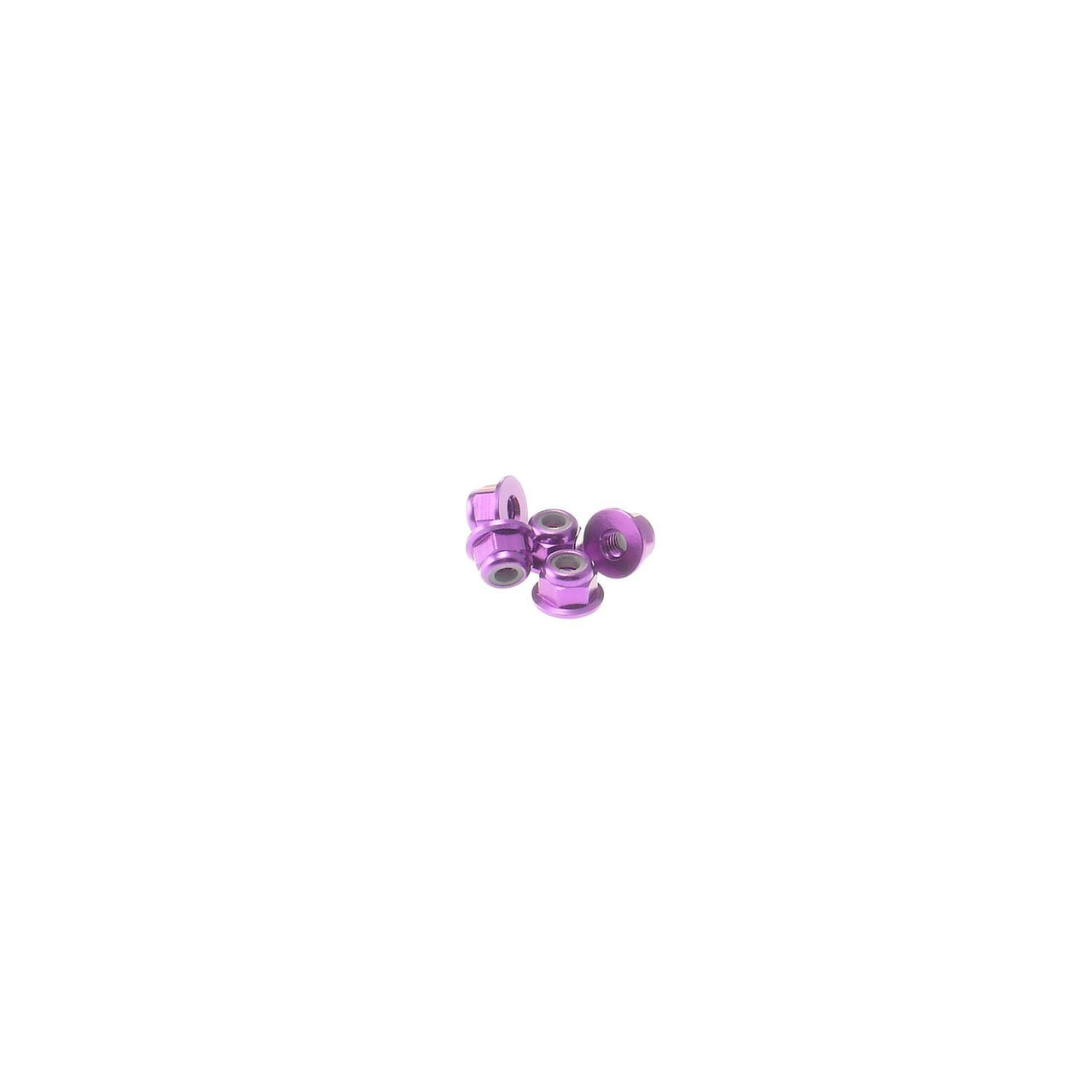 HS-69239 - Hiro Seiko 3mm Alloy Flange Nylon Nut [Purple] (5pcs)