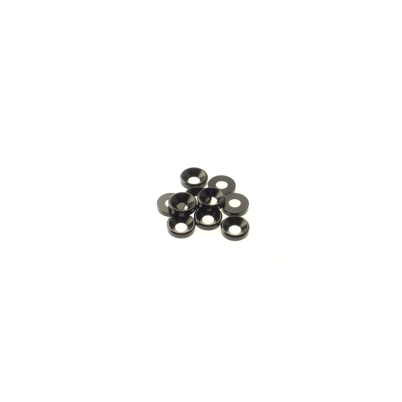 HS-69259 - Hiro Seiko 4mm Alloy Countersunk Washer [Black] (10pcs)