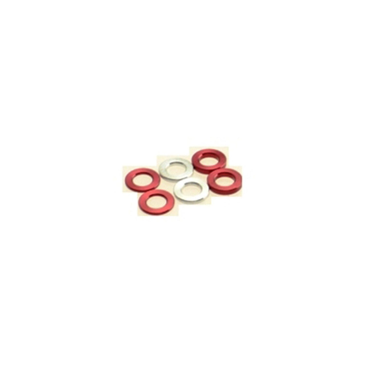 HS-69447 - Hiro Seiko 3mm Alloy Spacer Set (0.5mm / 0.75mm / 1.0mm) [Red] (2pcs each)