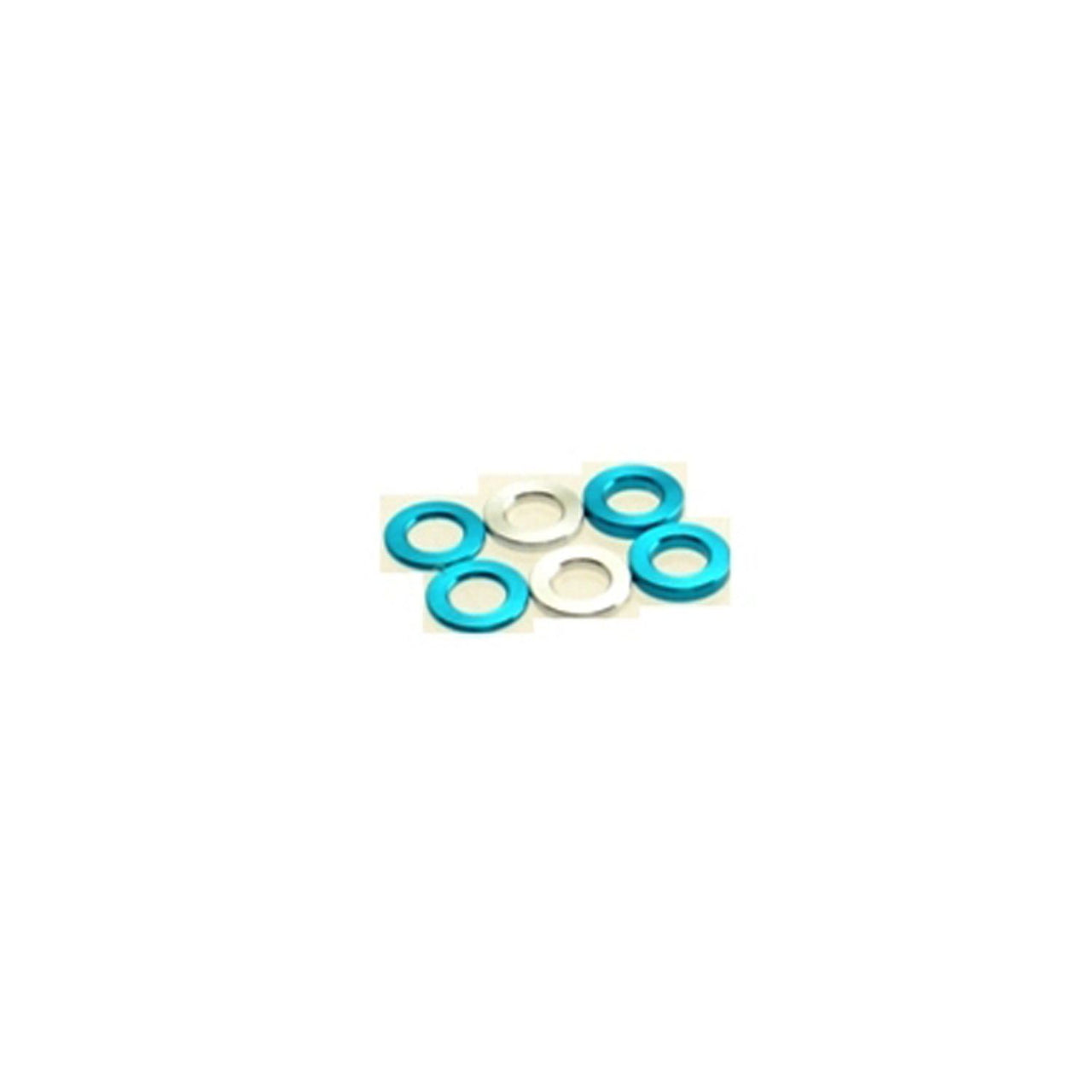 HS-69449 - Hiro Seiko 3mm Alloy Spacer Set (0.5mm / 0.75mm / 1.0mm) [T-Blue] (2pcs each)