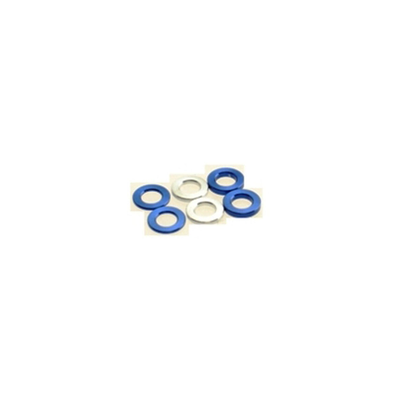 HS-69450 - Hiro Seiko 3mm Alloy Spacer Set (0.5mm / 0.75mm / 1.0mm) [Y-Blue] (2pcs each)