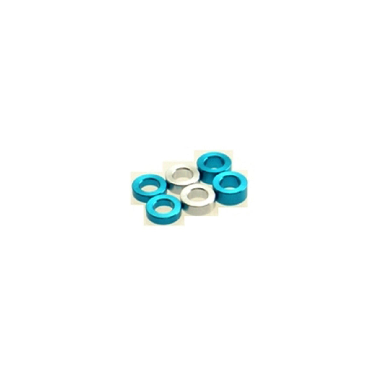 HS-69456 - Hiro Seiko 3mm Alloy Spacer Set (1.5mm / 2.0mm / 2.5mm) [T-Blue] (2pcs each)