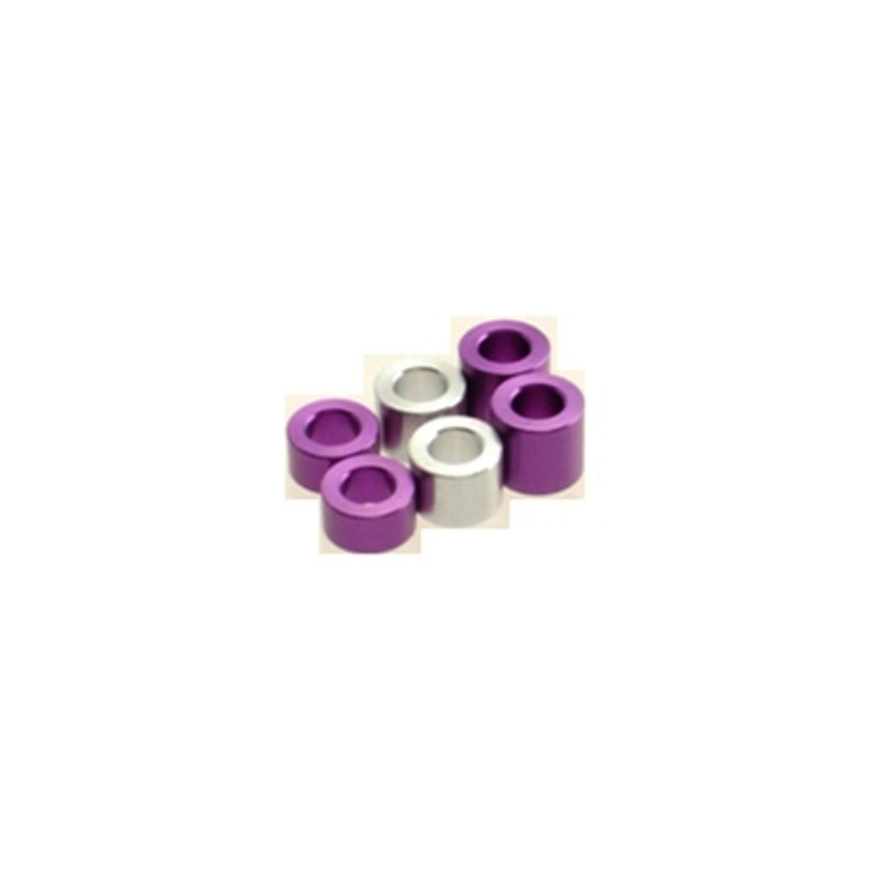 HS-69465 - Hiro Seiko 3mm Alloy Spacer Set (3.0mm / 4.0mm / 5.0mm) [Purple] (2pcs each)
