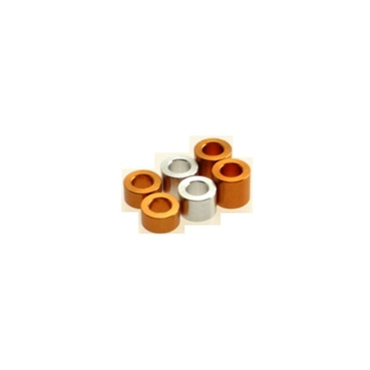 HS-69467 - Hiro Seiko 3mm Alloy Spacer Set (3.0mm / 4.0mm / 5.0mm) [Orange] (2pcs each)