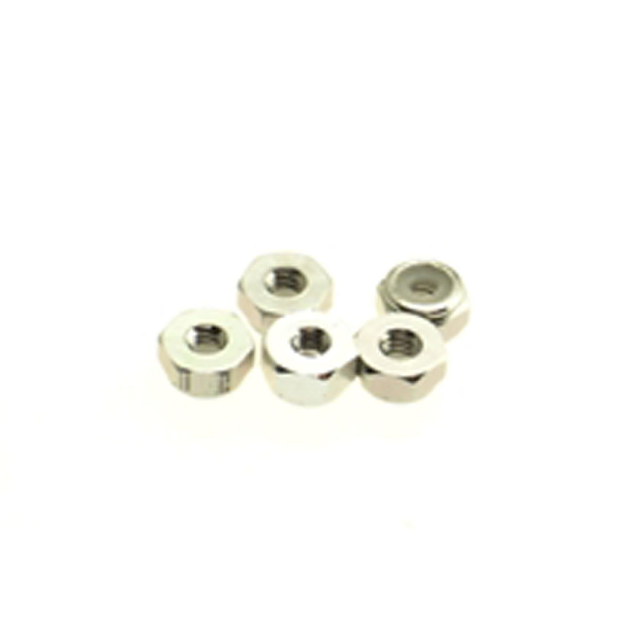 HS-69540 - Hiro Seiko 2mm Alloy Nylon Nut (S_Size) [Silver] (5pcs)