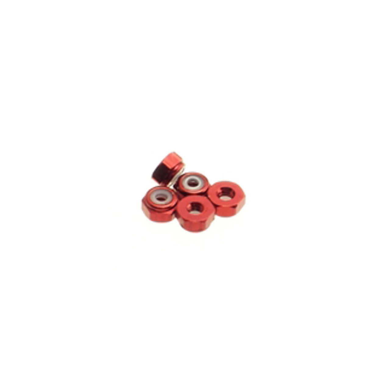 HS-69544 - Hiro Seiko 2mm Alloy Nylon Nut (S_Size) [Red] (5pcs)