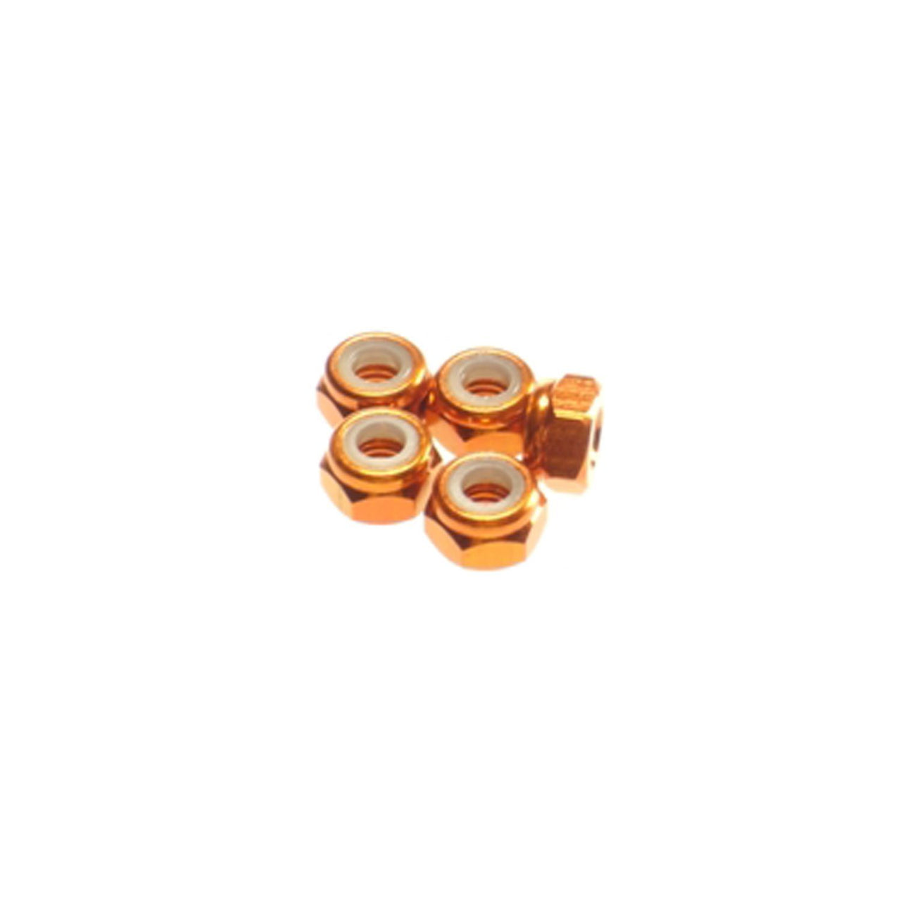 HS-69559 - Hiro Seiko 4mm Alloy Nylon Nut [Orange] (5pcs)