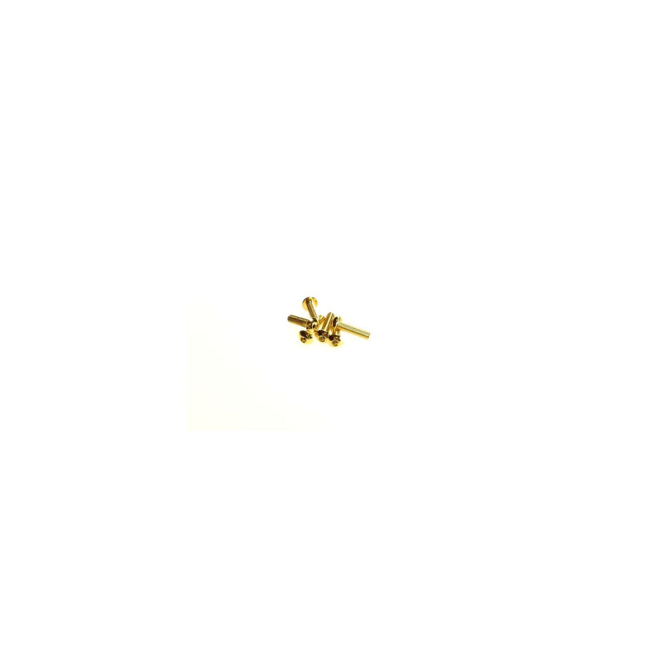 HS-69568 - Hiro Seiko Hex Socket Button Head Screw M3x6mm [24K_Gold] (6pcs)
