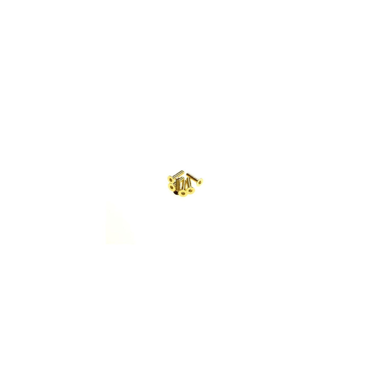 HS-69577 - Hiro Seiko Hex Socket Flat Head Screw M3x8mm [24K_Gold] (6pcs)
