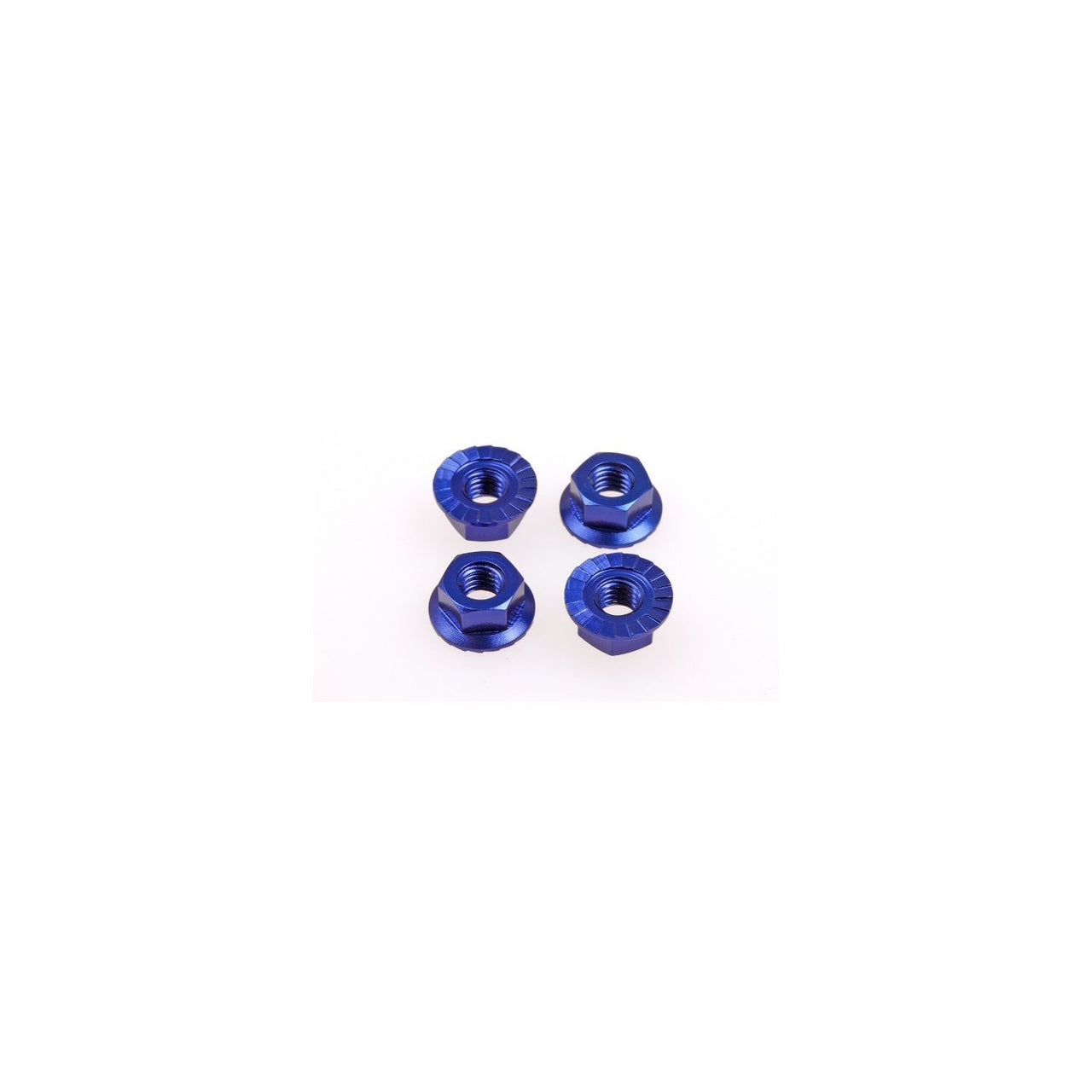 HS-69592 - Hiro Seiko 4mm Alloy Serrated Wheel Nut [Y-Blue] (4pcs)