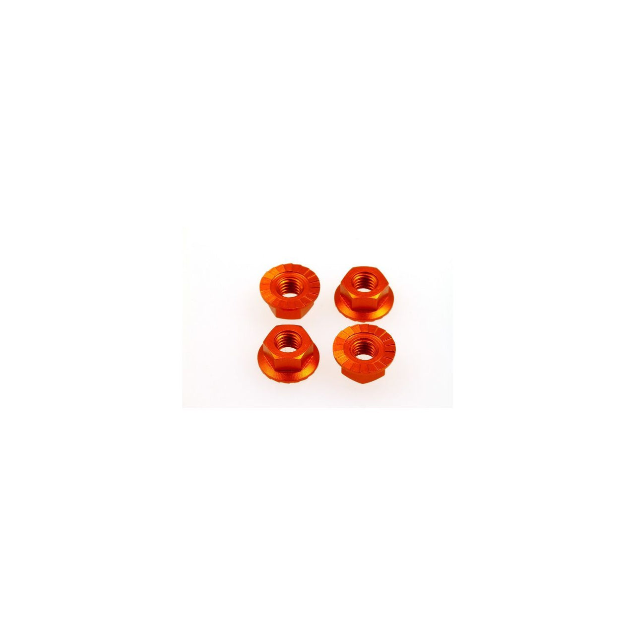 HS-69596 - Hiro Seiko 4mm Alloy Serrated Wheel Nut [Orange] (4pcs)