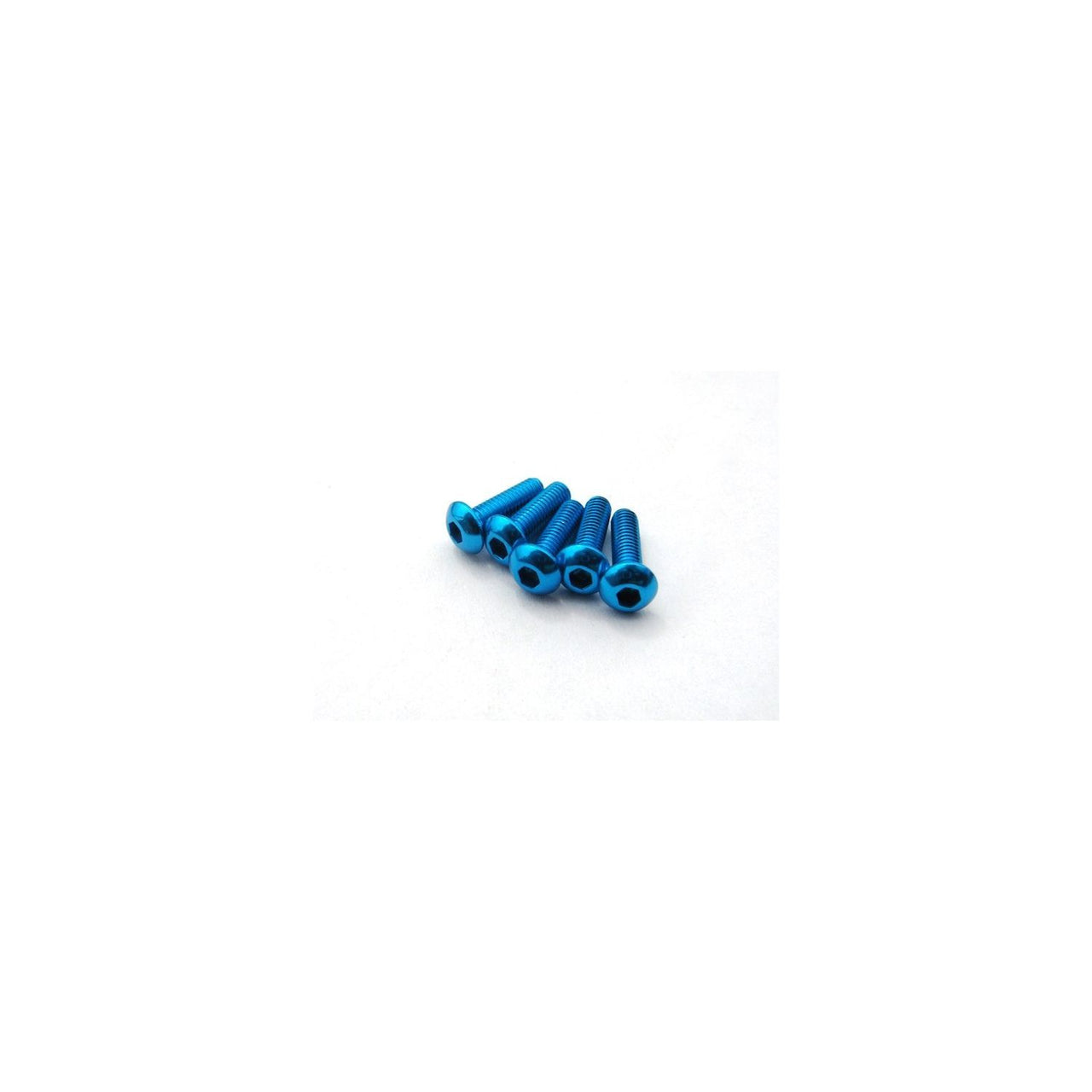HS-69619 - Hiro Seiko Alloy Hex Socket Button Head Screw M3x6mm [T-Blue] (5pcs)